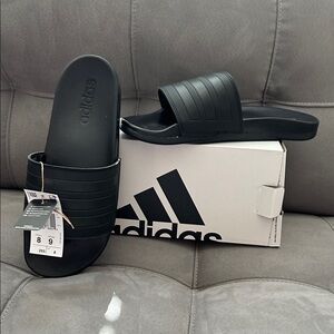 NWT Men or Women Adidas Black Slide Sandals